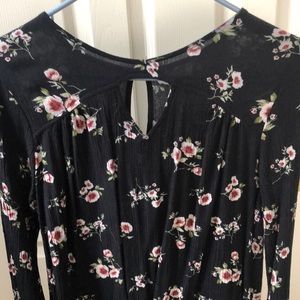 Dark blue long sleeve blouse